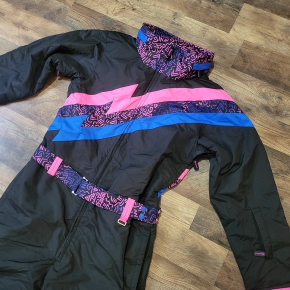 Tipsy Elves Women's Retro Insulated Waterproof One Piece Jumpsuit Size Medium - Picture 4 of 11